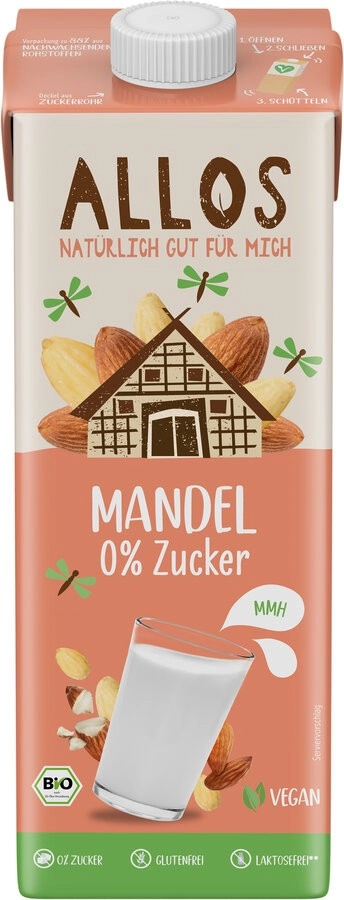 Allos Mandel Drink naturell, 1 ltr Packung