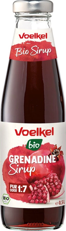 Voelkel Sirup Grenadine, 0,5 ltr Flasche