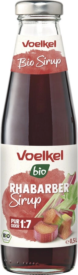 Voelkel Sirup Rhabarber, 0,5 ltr Flasche