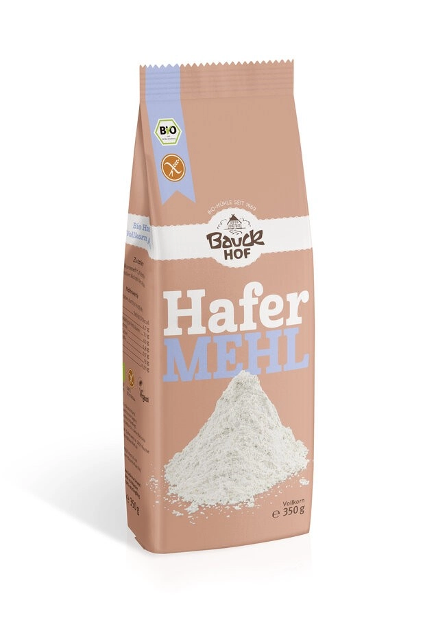 Bauckhof Hafermehl glutenfrei, 350 gr Packung -glu