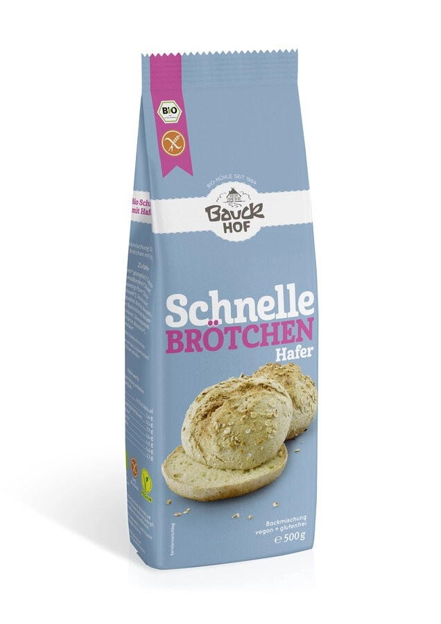 Bauckhof Schnelle Brötchen Hafer glutenfrei, 500 g