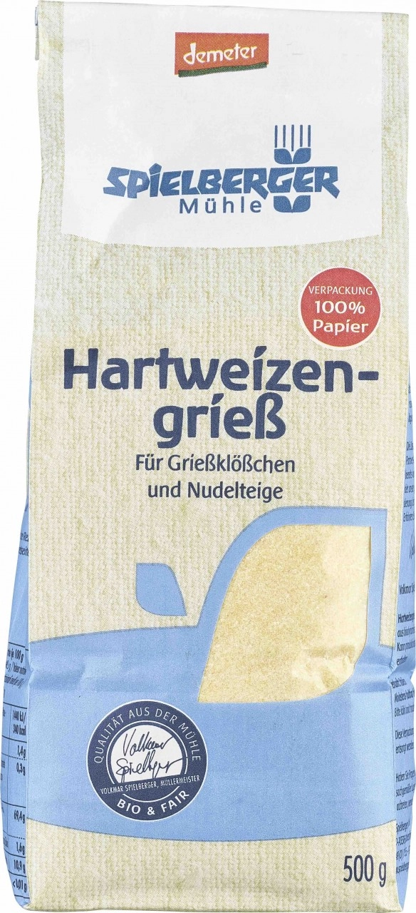 Spielberger Hartweizengrieß, 500 gr Packung