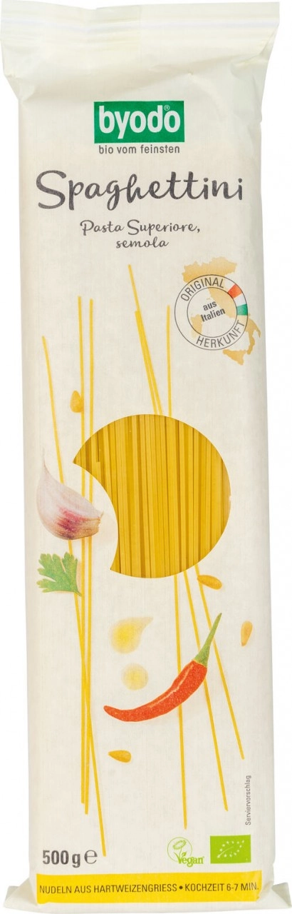 byodo Spaghettini, 500 gr Packung -hell-