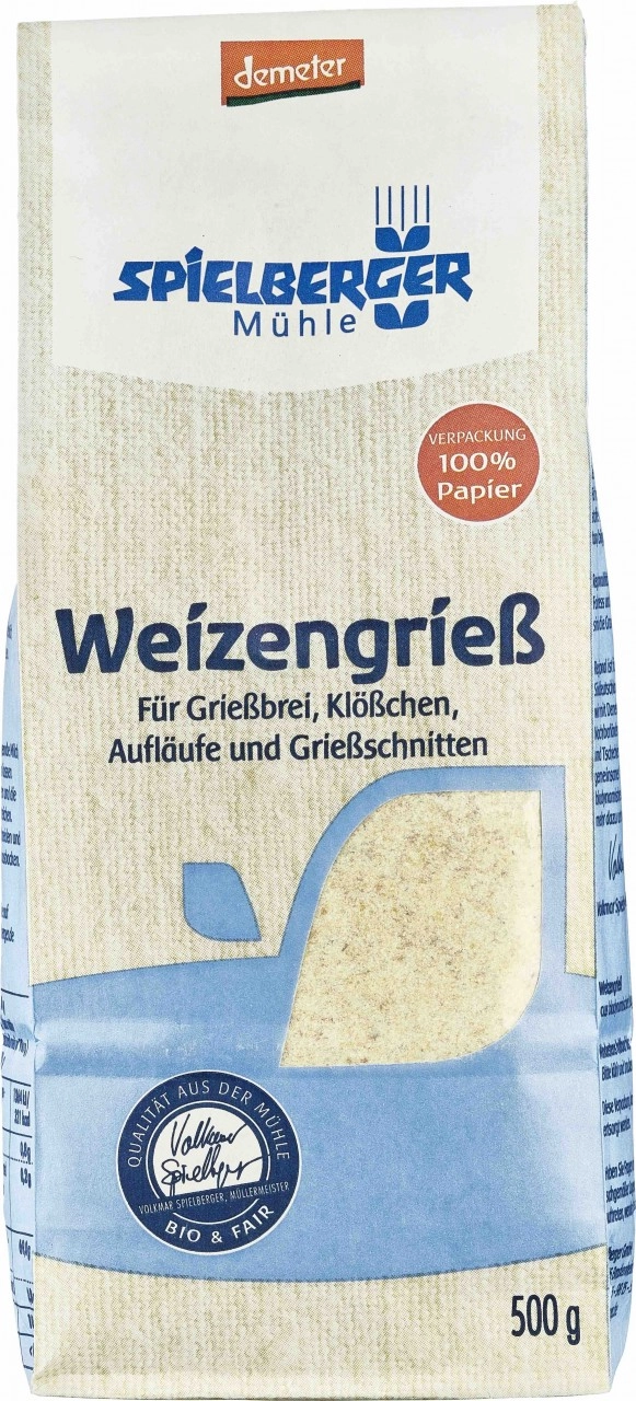 Spielberger Weichweizengrieß, 500 gr Packung