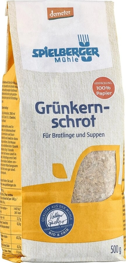 Spielberger Grünkernschrot, 500 gr Packung