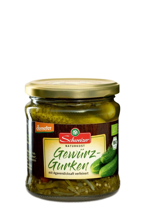 Schweizer Gewürzgurken, 330 gr Glas