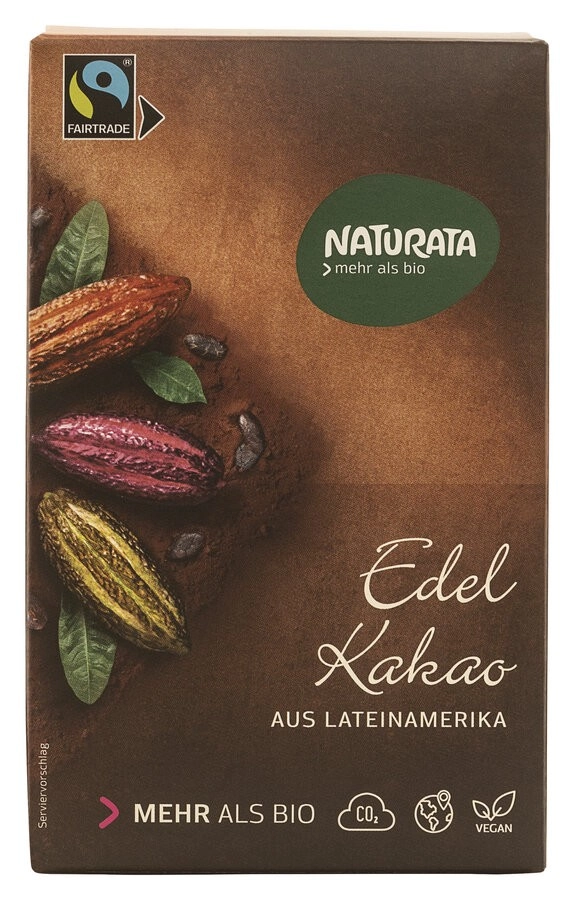 Naturata Edelkakao, schwach entölt, 125 gr Packung