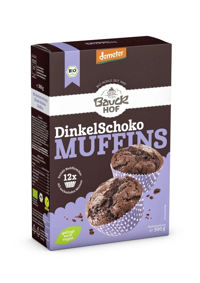 Bauckhof Dinkel-Schoko Muffins demeter, 300 gr Pac