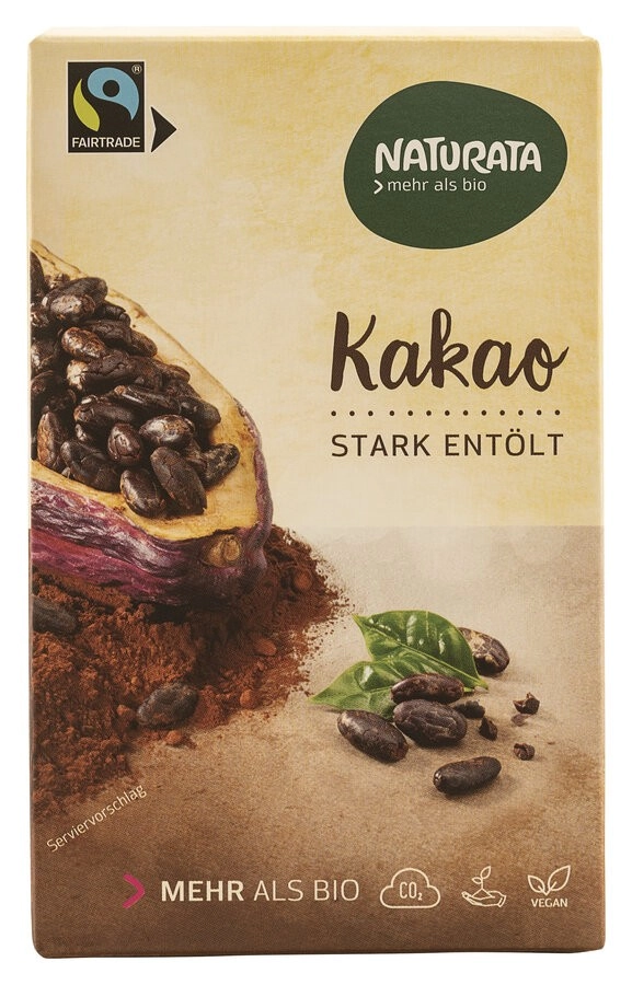 Naturata Kakaopulver, stark entölt,125 gr Packung