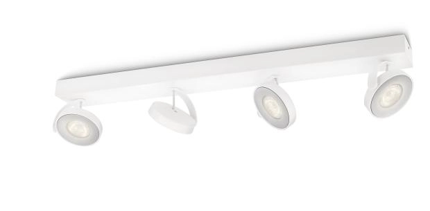 Philips myLiving LED Spot Clockwork 4flg. 531743116, 2000lm, weiss