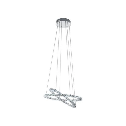 EGLO VARRAZO LED Kristall Pendelleuchte, chrom, 4000K, 2 Ringe