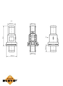 NRF Kühlwasserthermostat VW,AUDI,SKODA 725166 1K0121113A Thermostat,Thermostat, Kühlmittel,Kühler Thermostat,Kühlmittelthermostat,Kühlwasserregler