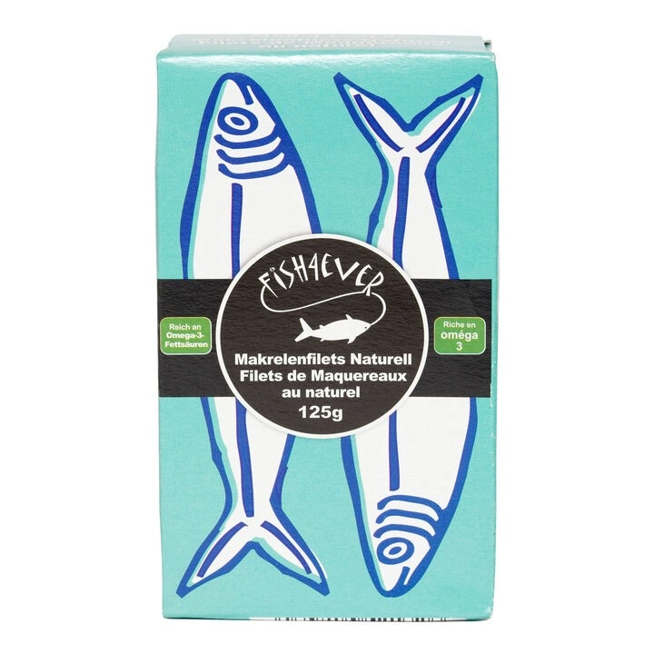 Fish4Ever Makrelenfilets Naturell, 125 gr Dose