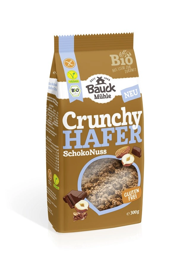 Bauck Mühle Hafer Crunchy Schoko Nuss, 300 g Packu