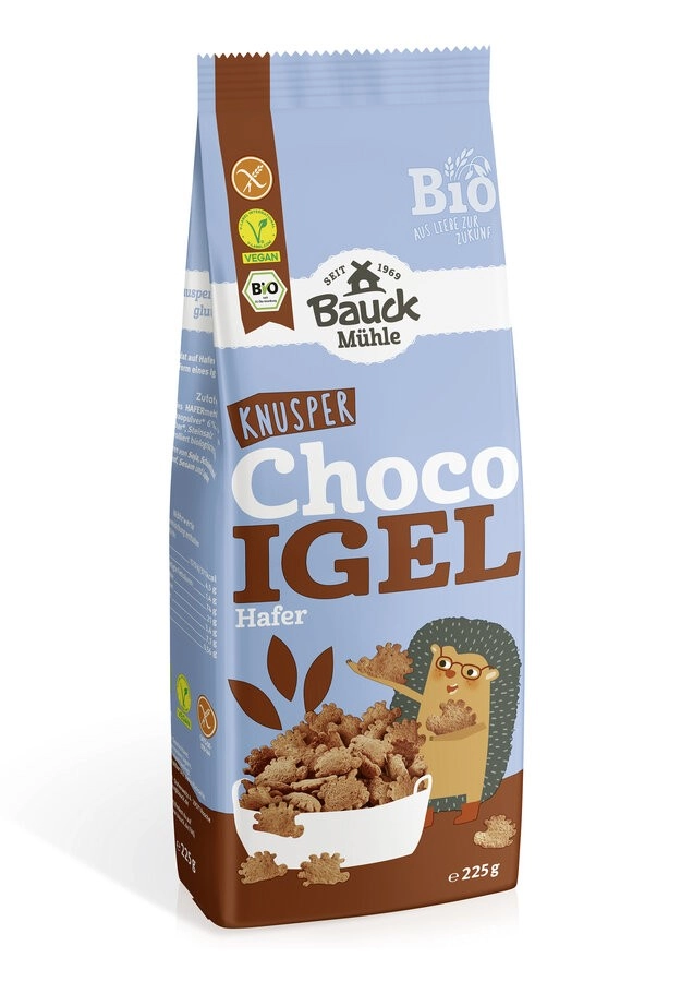 Bauck Mühle Choco Igel Hafer gf, 225 g Packung