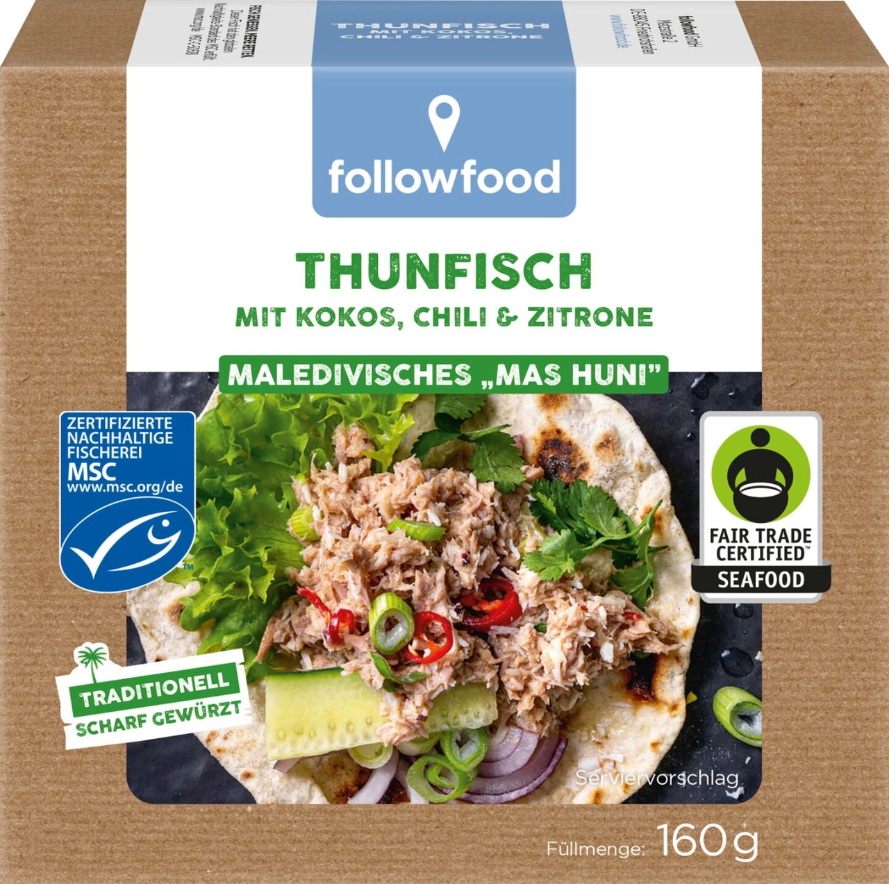 followfood Thunfisch Maledivisches "Mas Huni", 160 g Dose