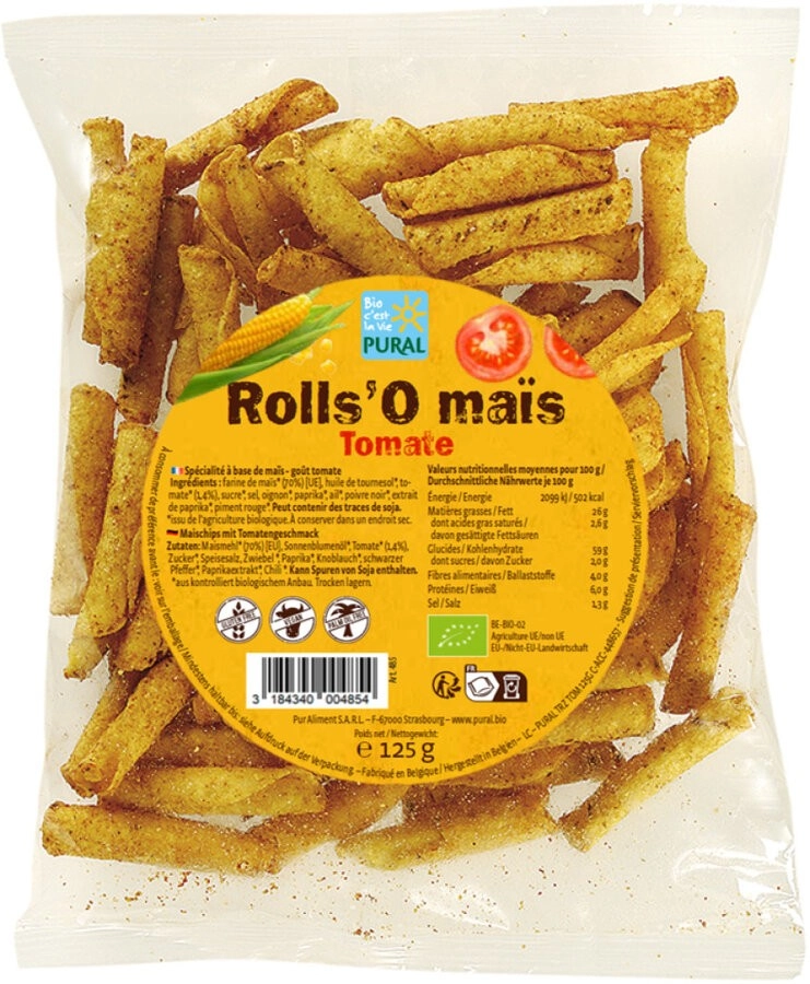 Pural RollsO maïs Tomate, 125 g Packung