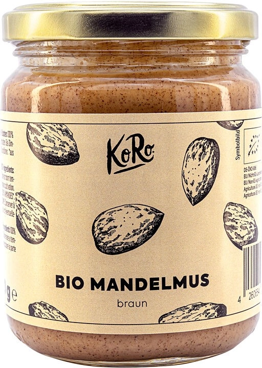KoRo Handels GmbH Mandelmus braun, 250 g Glas