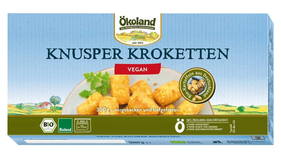 Ökoland Knusper Kroketten, 300 gr Schachtel