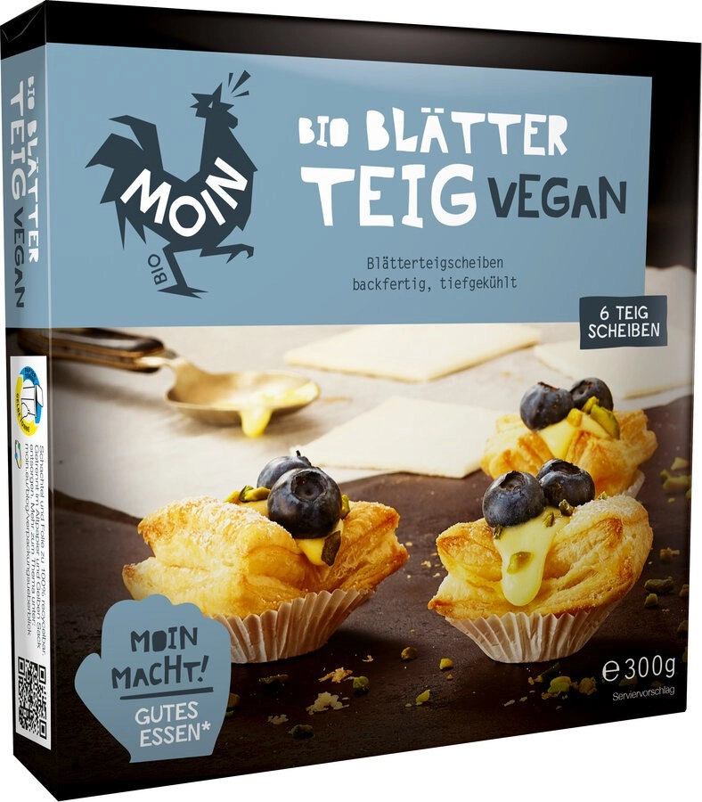 Moin Blätterteig vegan, 300 gr Packung (6*50 gr)