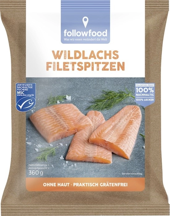 Wildfang Wildlachs Filetspitzen, 360 g Beutel gefroren