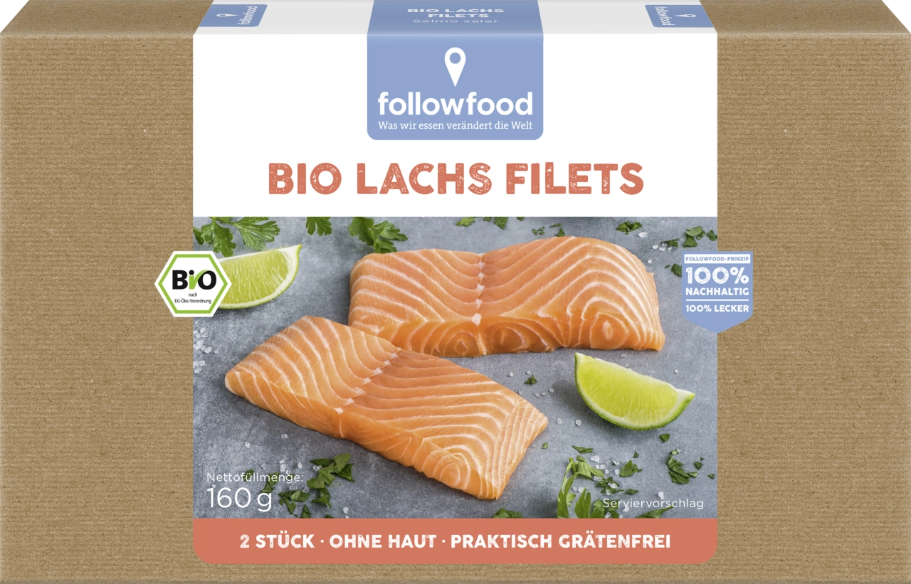 Bio Lachsfilets, 160 gr Packungl gefroren