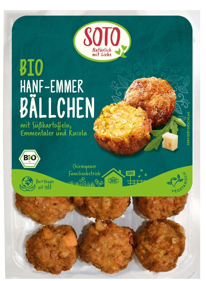 SOTO Hanf-Emmer-Bällchen, 180 gr Packung