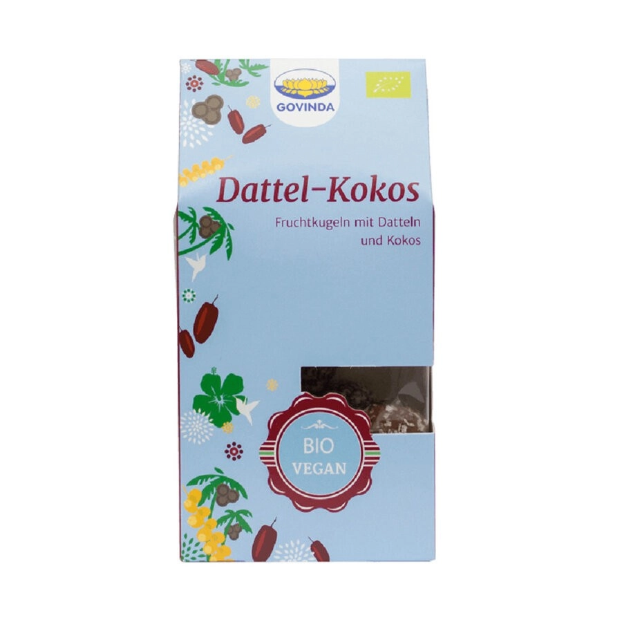 Govinda Dattel-Kokos Kugeln, 120 gr Packung