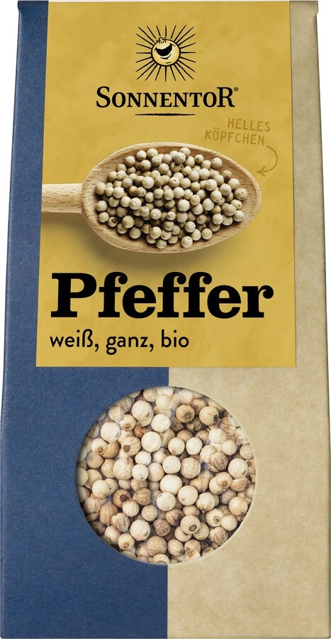 Sonnentor Pfeffer weiß, ganz, 35 gr Packung