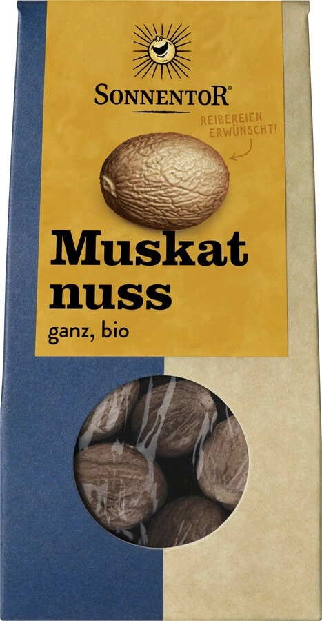 Sonnentor Muskatnüsse, ganz, 25 gr Packung