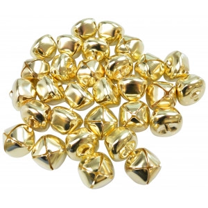 Infinity Hearts Glöckchen / Rasselglocke 25mm Gold - 30 Stk