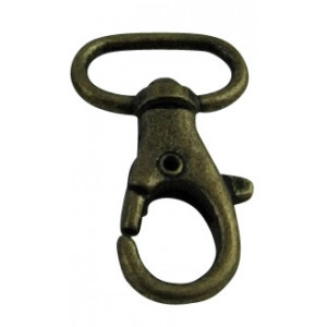 Karabinerhaken Altmessing 40x15mm - 1 Stk