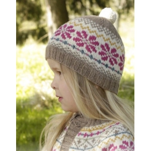 Prairie Fairy Hat by DROPS Design - Strickmuster mit Kit Mütze mit nor - 3/5 år