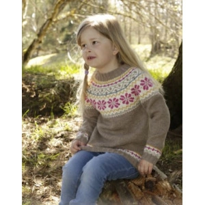 Prairie Fairy Pullover by DROPS Design - Strickmuster mit Kit Pullover - 3/4 år