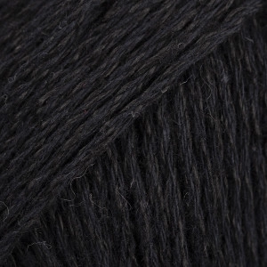 Drops Bomull-Lin Garn Unicolor 16 Schwarz