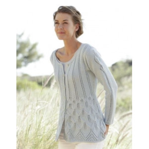 Mercy by DROPS Design - Strickmuster mit Kit taillierte Strickjacke Bl - Medium