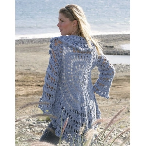 Moonlight Mist by DROPS Design - Jacke Häkelanleitung Gr. S/M - XL - X-Large