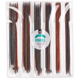 Drops Pro Romance 6 Paar Strumpfstricknadeln Set 20cm Birke 2,5-5mm