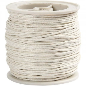 Garn für Lucet oder Strickgabel gewachst Natur 1mm 40m
