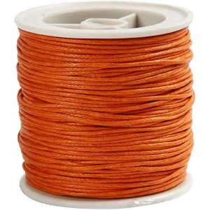 Garn für Lucet oder Strickgabel gewachst Orange 1mm 40m