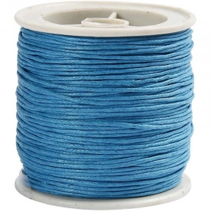 Garn für Lucet oder Strickgabel gewachst Türkis 1mm 40m