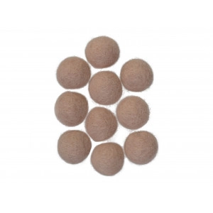 Filzkugeln Wolle 20mm Sandfarbe W2 - 10 Stk