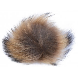 Pompon Quaste Marderhund Hellbraun 11-14 cm