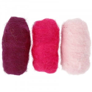 Wolle zum Nadelfilzen Lila/Rosa Harmony 3x10 g