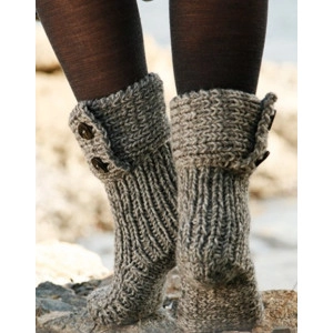 Moon Socks by DROPS Design - Strickmuster mit Kit Slipper Größe 35/37 - 35/37