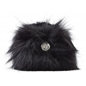 Pompon Quaste Acryl Schwarz 9-11 cm