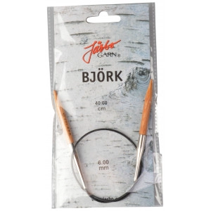 Järbo Björk Rundstricknadel Birke 40cm 6,00mm / 15.7in US10