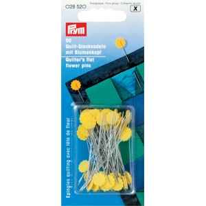 Prym Quilting-Nadel mit gelbem Blumenkopf 0,60 mm - 50 Stück.
