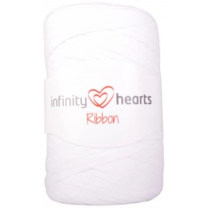 Infinity Hearts Ribbon Bändchengarn 01 Weiß