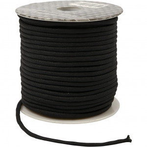 Polyesterschnur, Stärke: 4mm, 40m, Schwarz